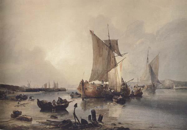 Samuel Owen Loading boats in an estuary (mk47) China oil painting art